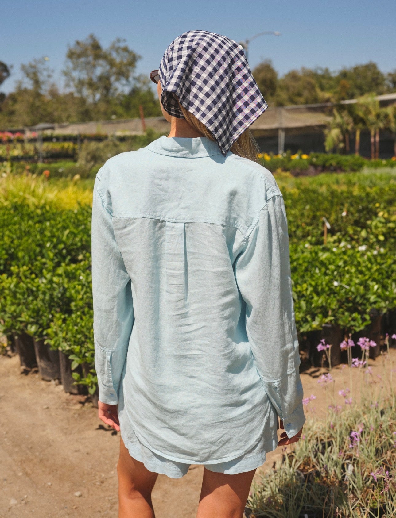 STATESIDE Linen Shirt Crystal Blue
