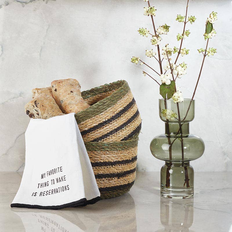 Glass Bubble Vase — Green