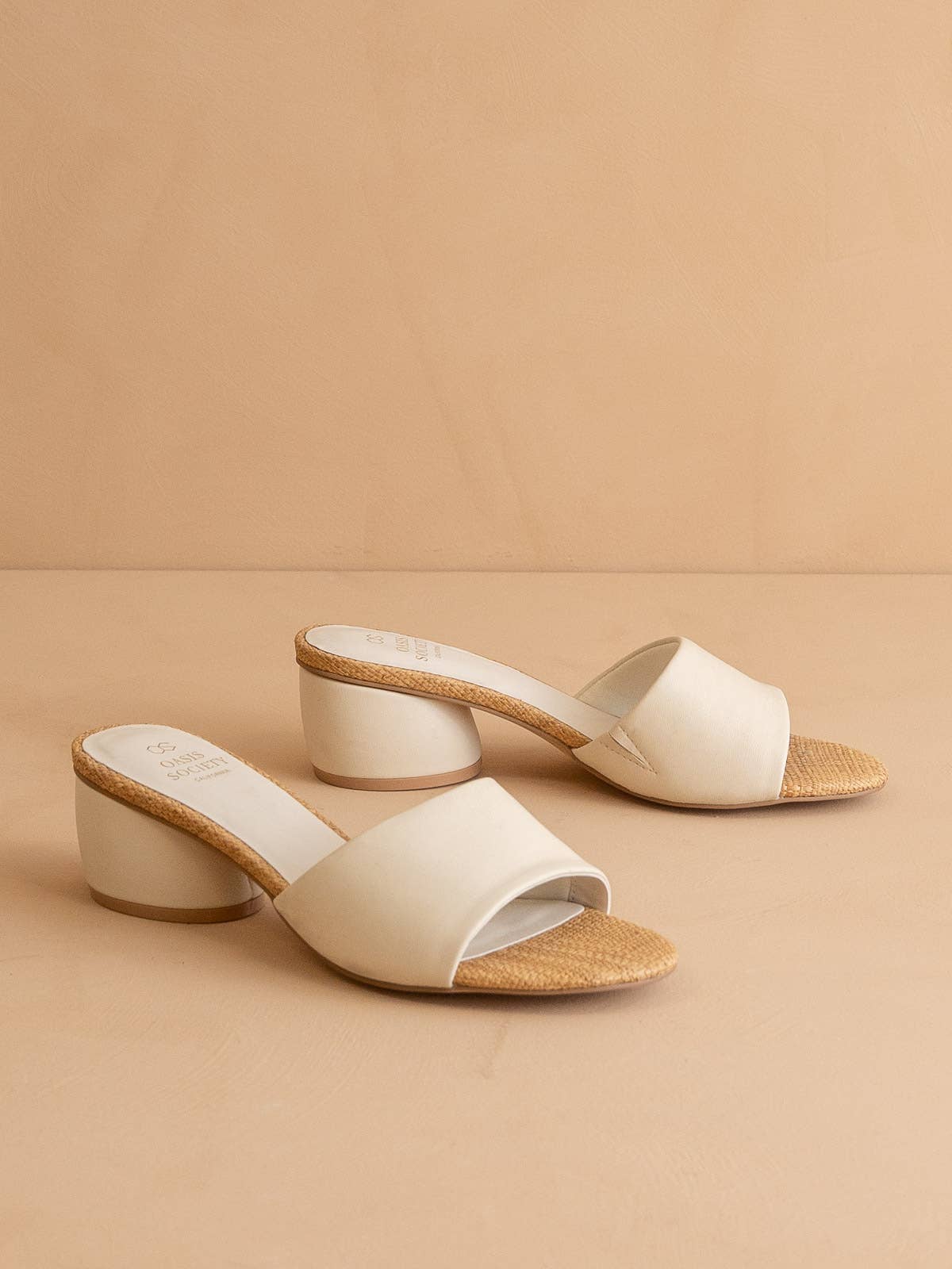 The Paloma Beige | Low Heeled Sandal: BEIGE / 8.5