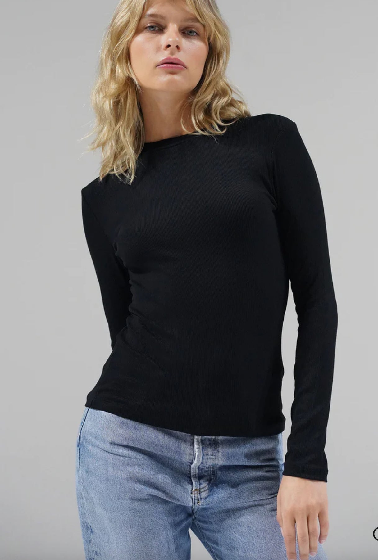 LNA Dalston Ribbed Long Sleeve- Top