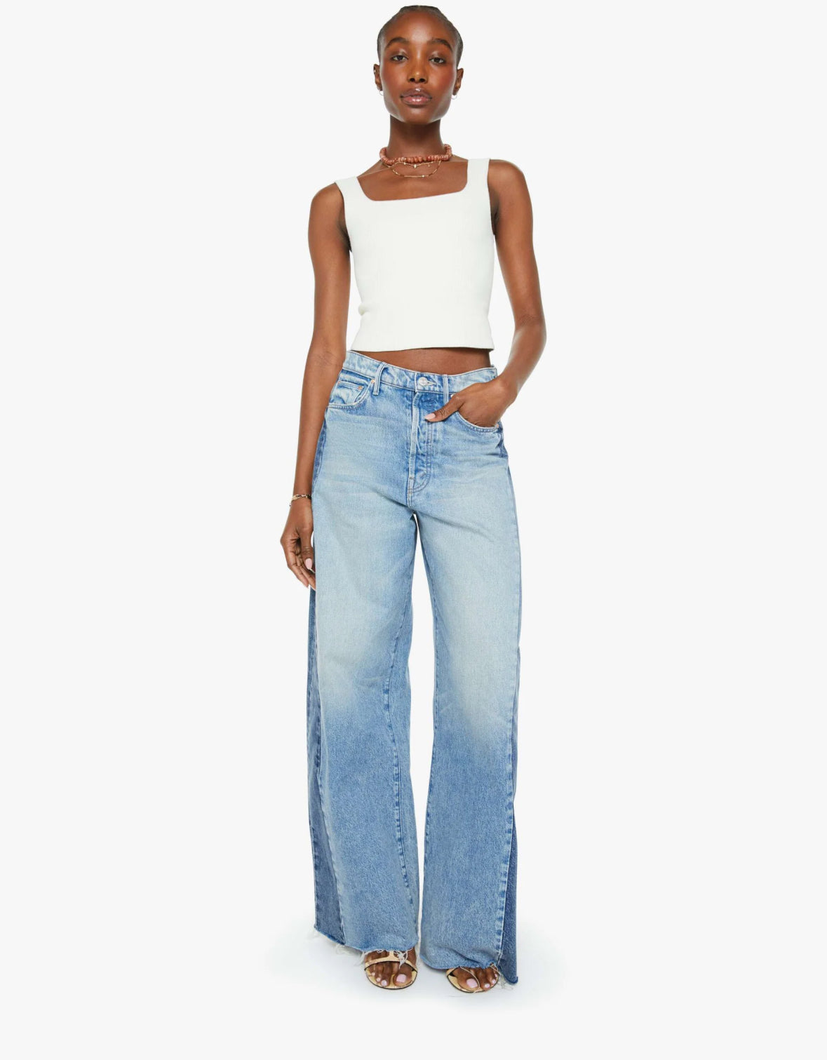 The Ditcher Zip Crop - Boogie Down | MOTHER DENIM