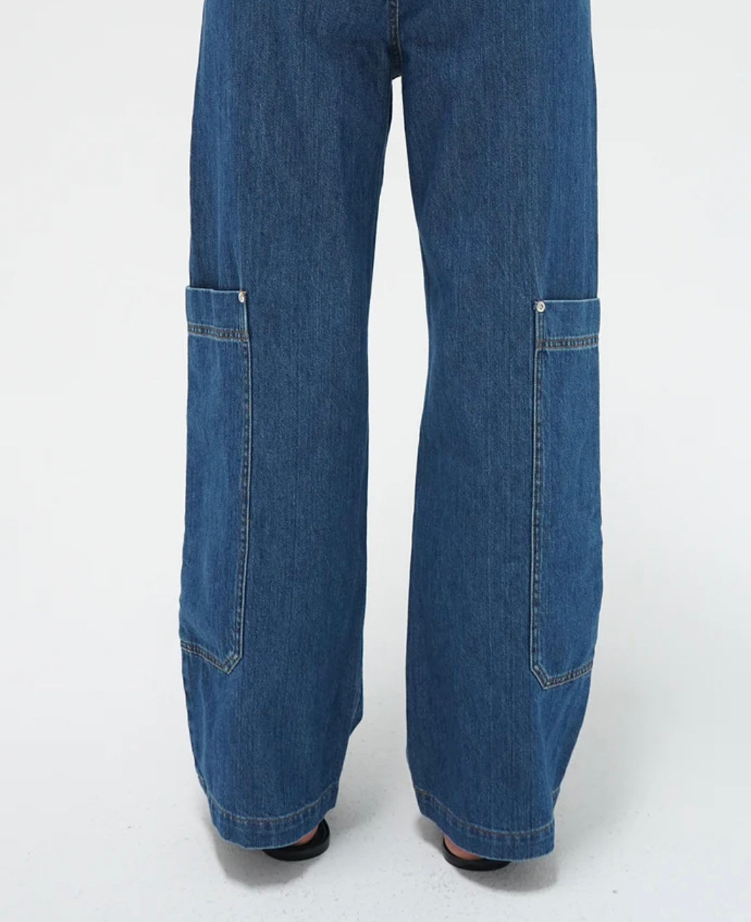 LNA Ryleigh Utility Pant Soft Denim
