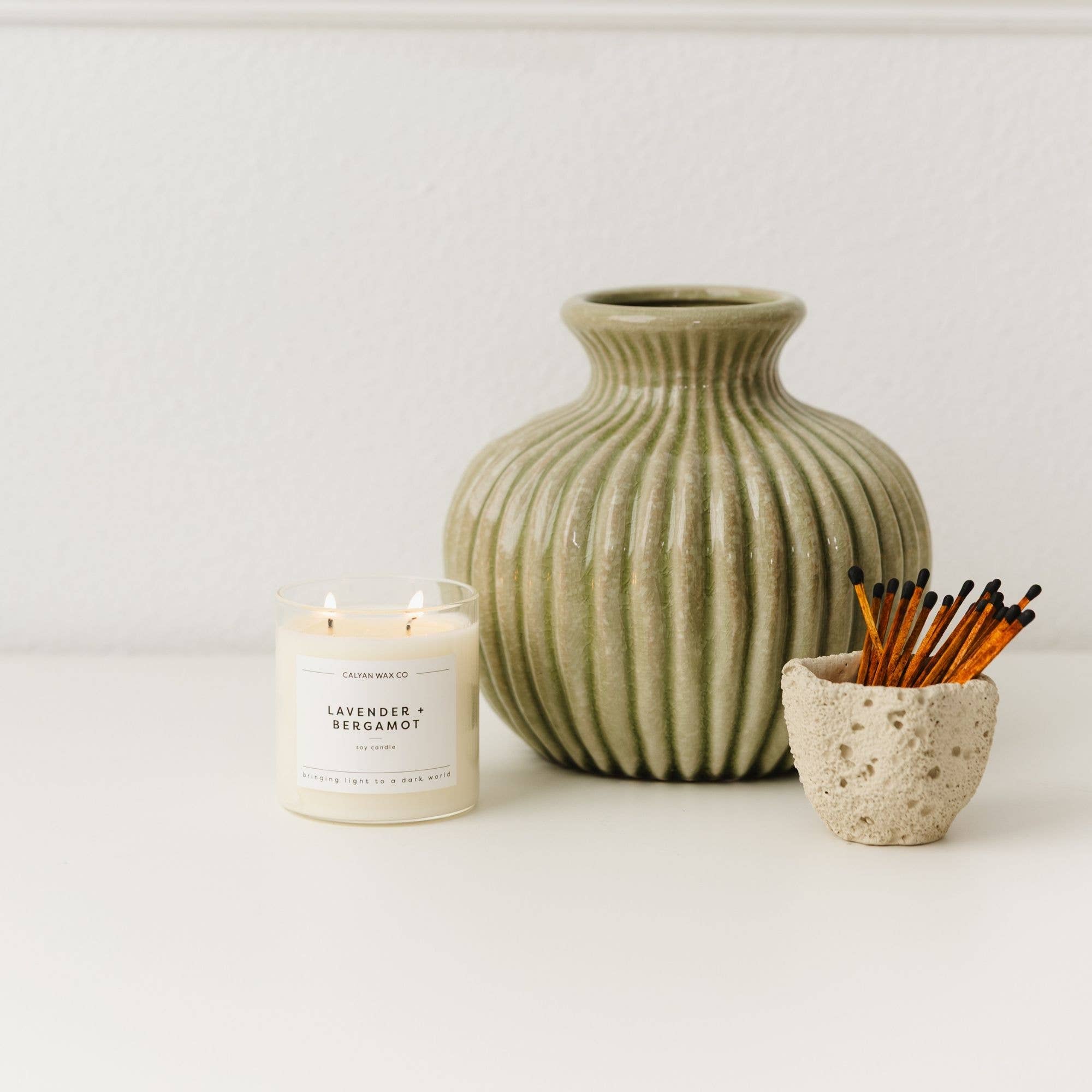 Lavender + Bergamot - Glass Tumbler Soy Candle