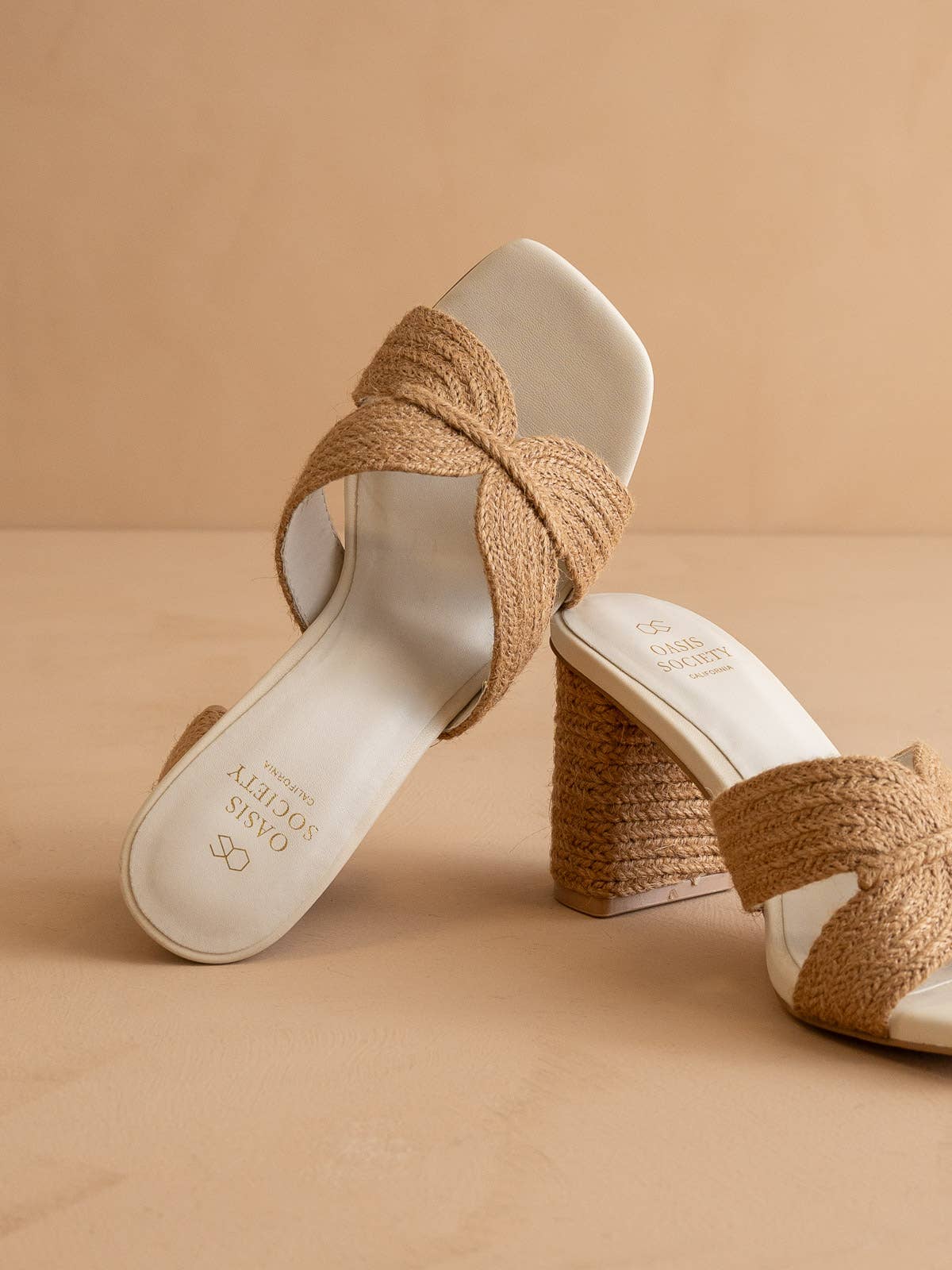 The Santiago Toffee | Raffia Summer Heel: TOFFEE / 6.5