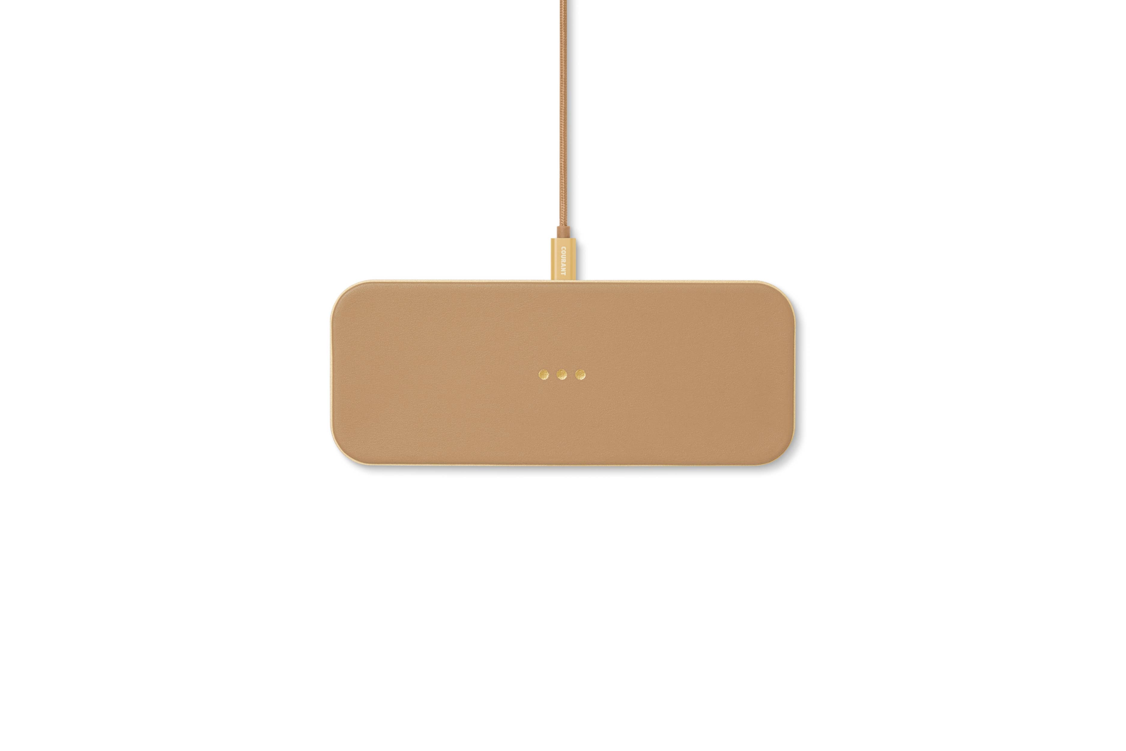 CATCH:2 - Classics Leather Wireless Charger - Dual Charging: Saddle