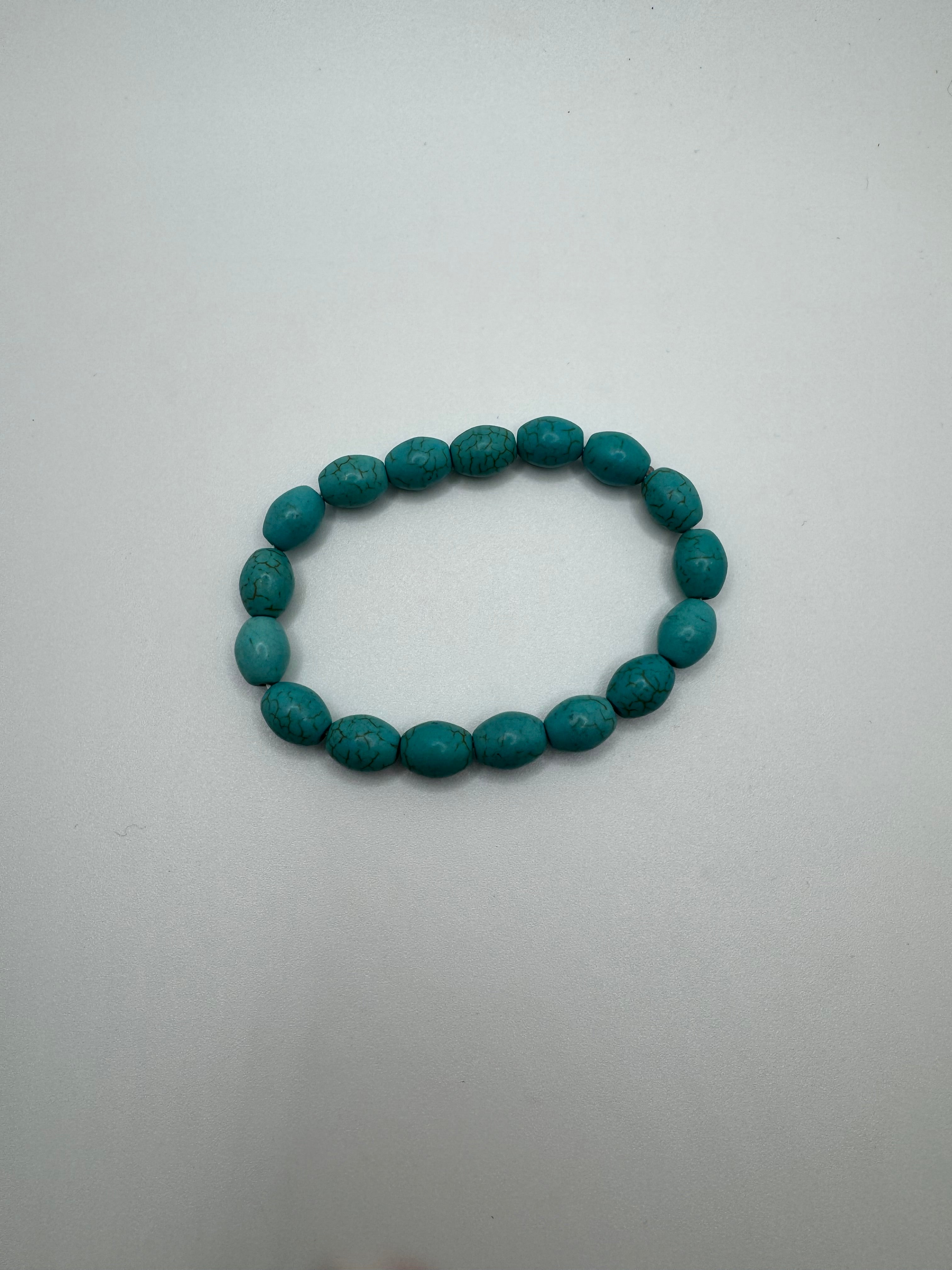 KRISTENS Turquoise Oval Beaded Bracelet