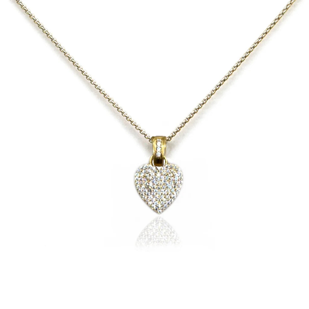 TAT2 DESIGNS Gold Pavé Heart Necklace
