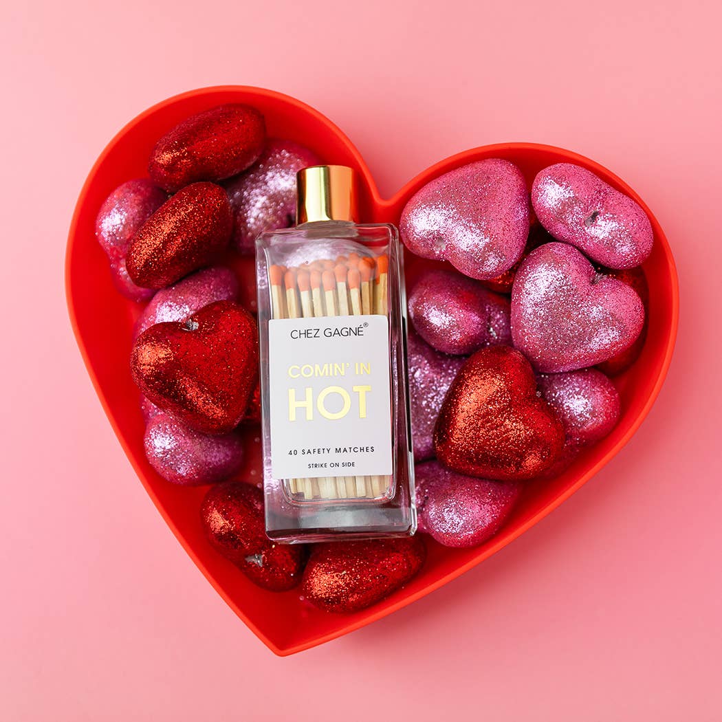 CHEZ GAGNE Coming In Hot Matches - Glass Bottle Matchsticks Orange