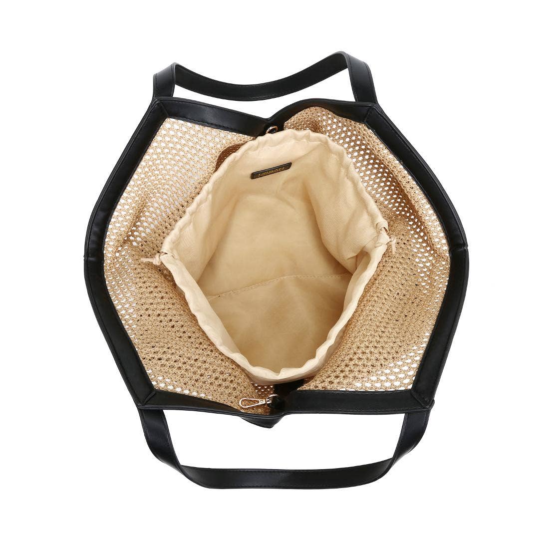 Nanette Tote: Natural Black