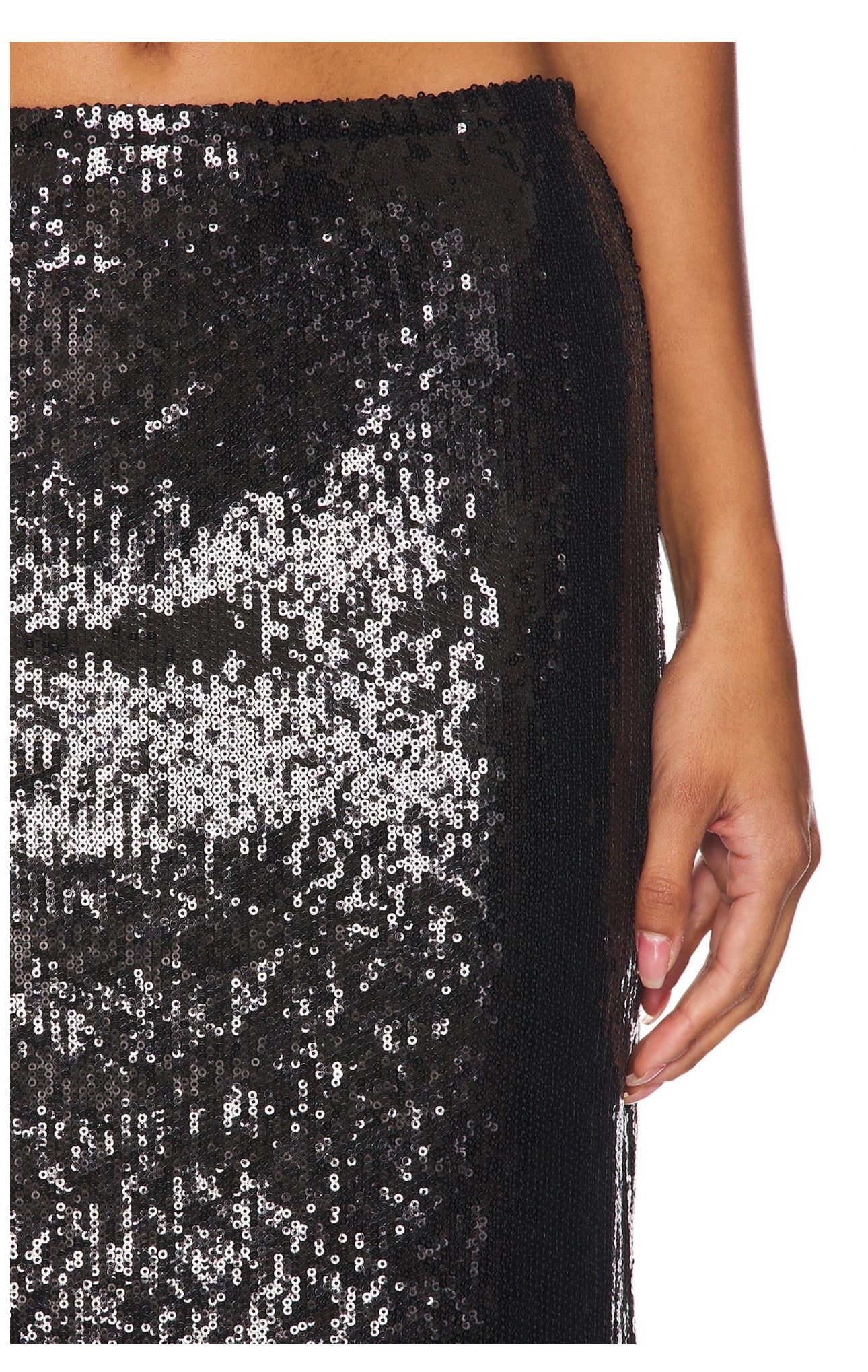 LNA Elettra Sequin Column Skirt