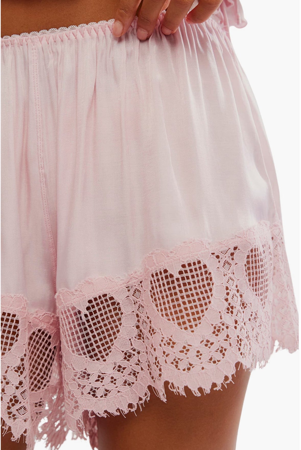 Free People Sweet Love Boxers Pink Ribbons