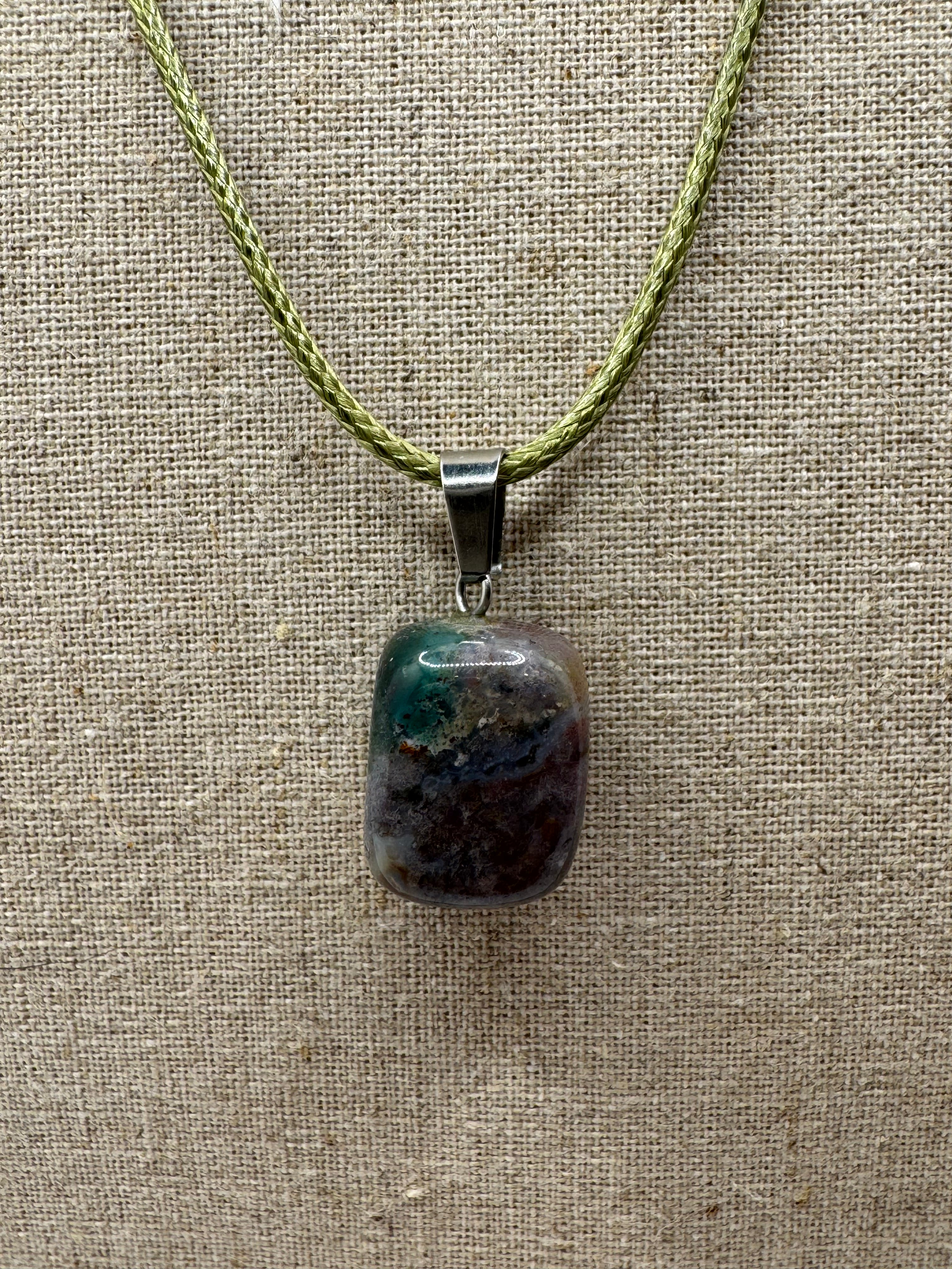 KRISTENS Verdant Jasper Pendant Necklace
