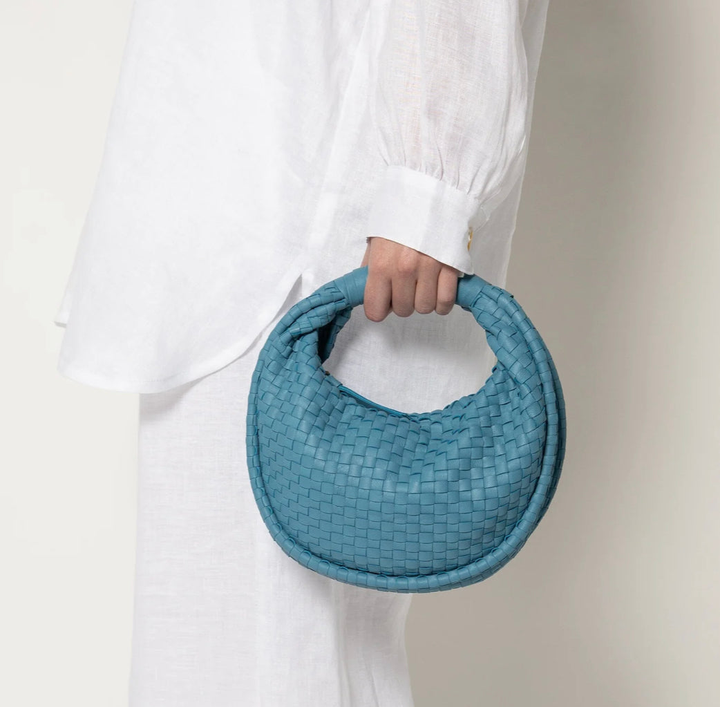 Cleobella Gem Leather Mini Hobo Handbag-Handbag-The Life ™ Boutique | Westfield, NJ-Periwinkle-The Life ™ Boutique | Westfield, NJ