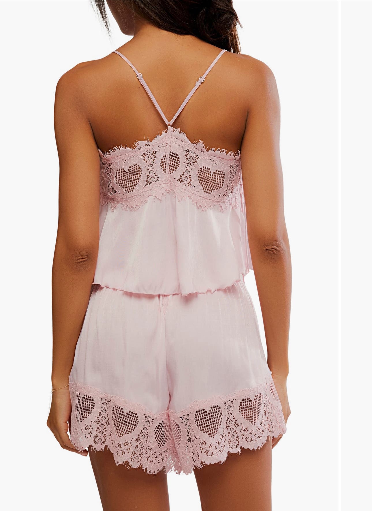 Free People Sweet Love Cami in Pink Ribbons