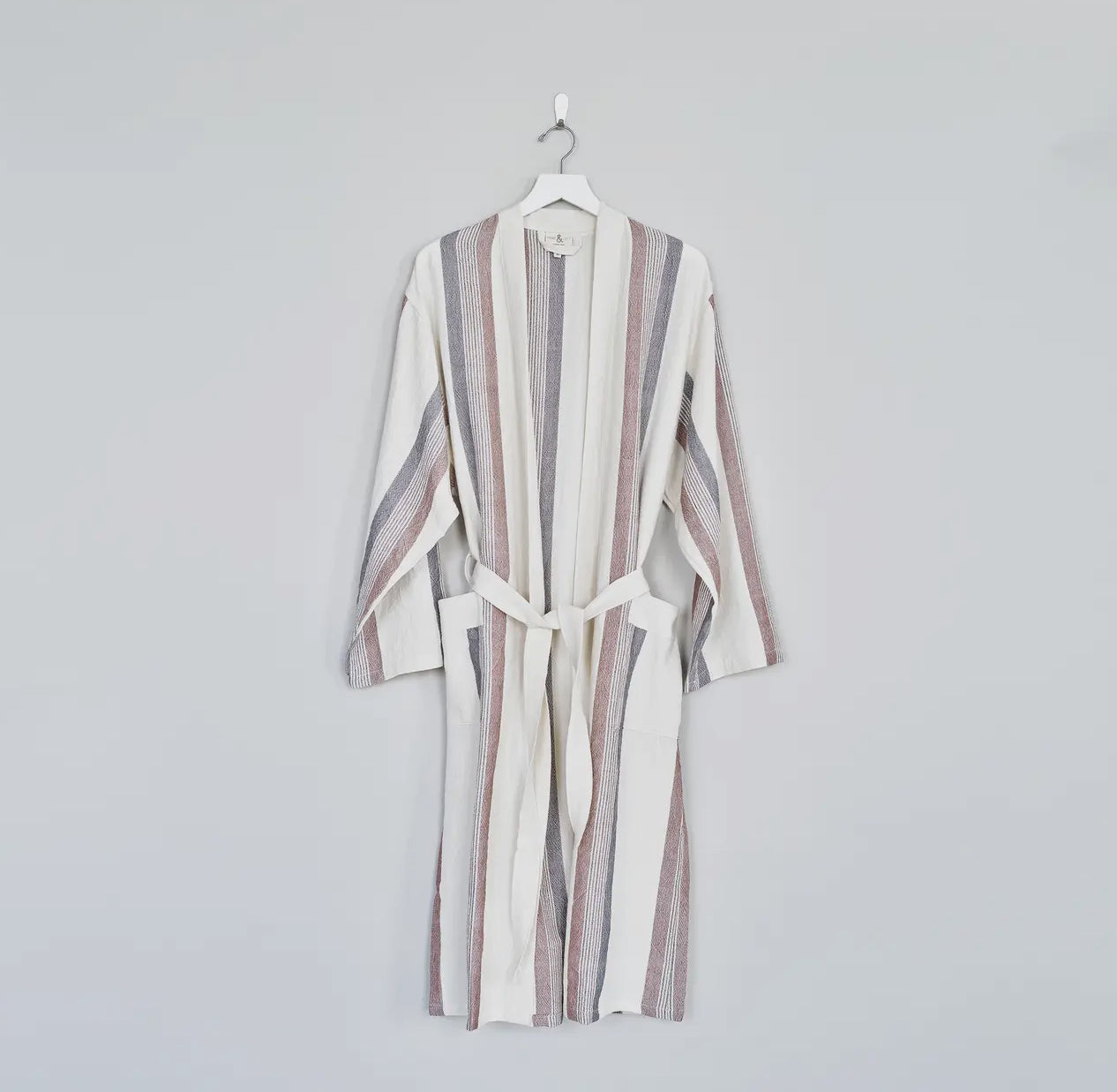 HOME & LOFT Brown Cream Nomad Long Bathrobe