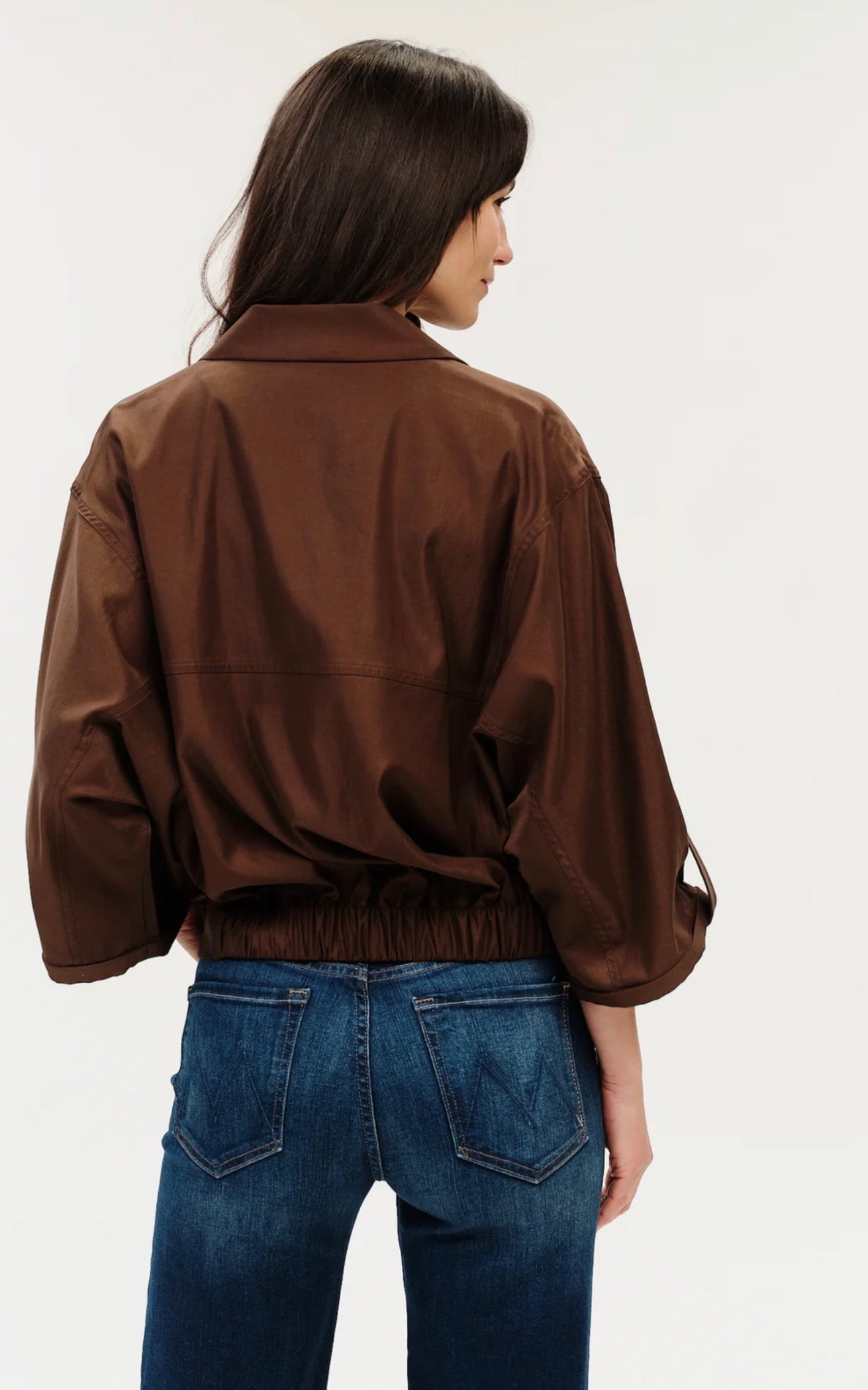 Six Fifty Celine Front Flat Dbl pocket elastic hem jacket