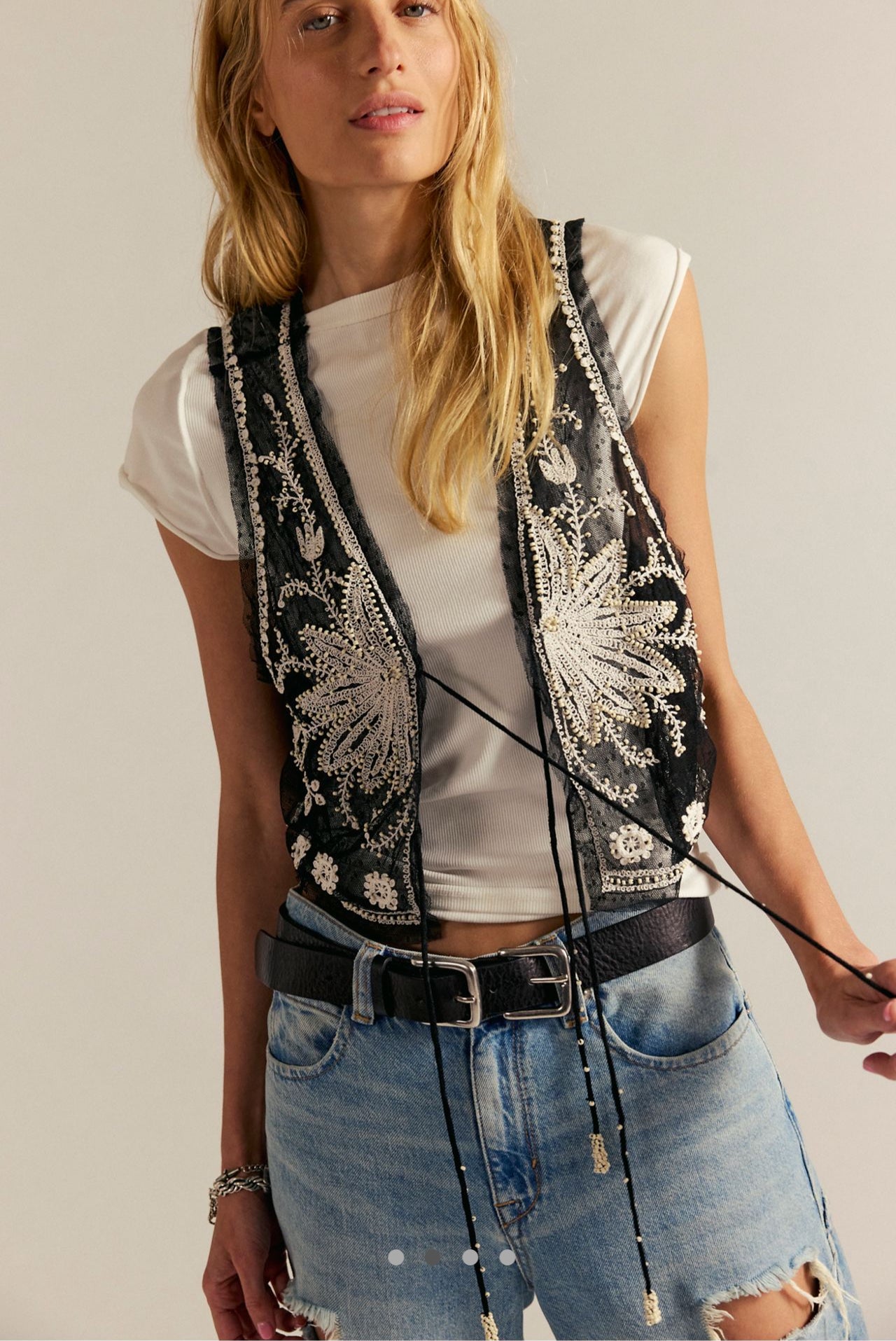 Free People Under The Sun Vest in Black