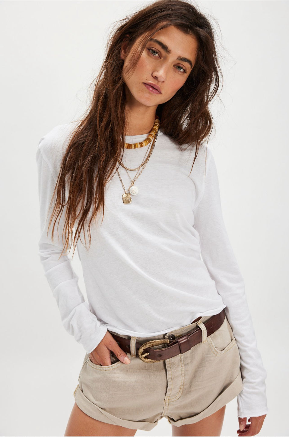 FREE PEOPLE Nova Tee Long Sleeve