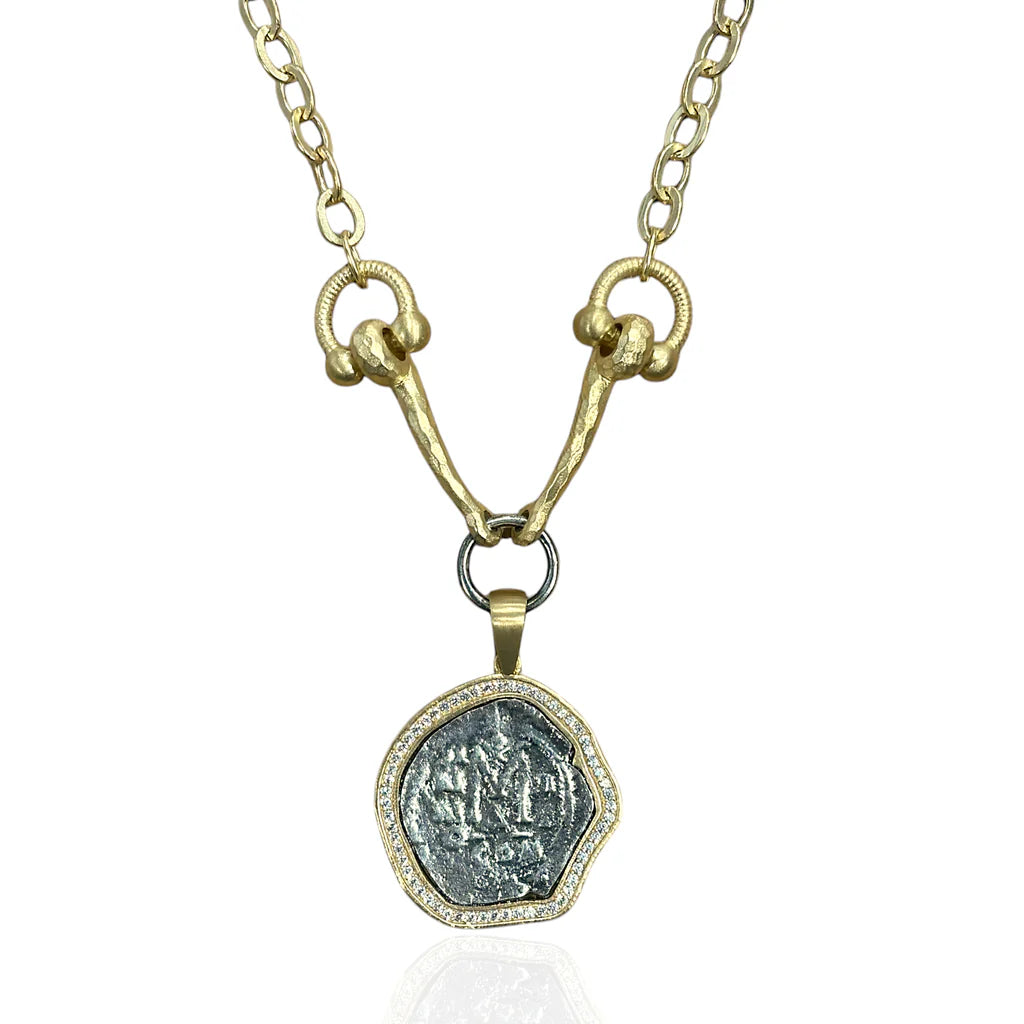 TAT2 DESIGNS Gold Molat Horsebit Necklace 16”-18”