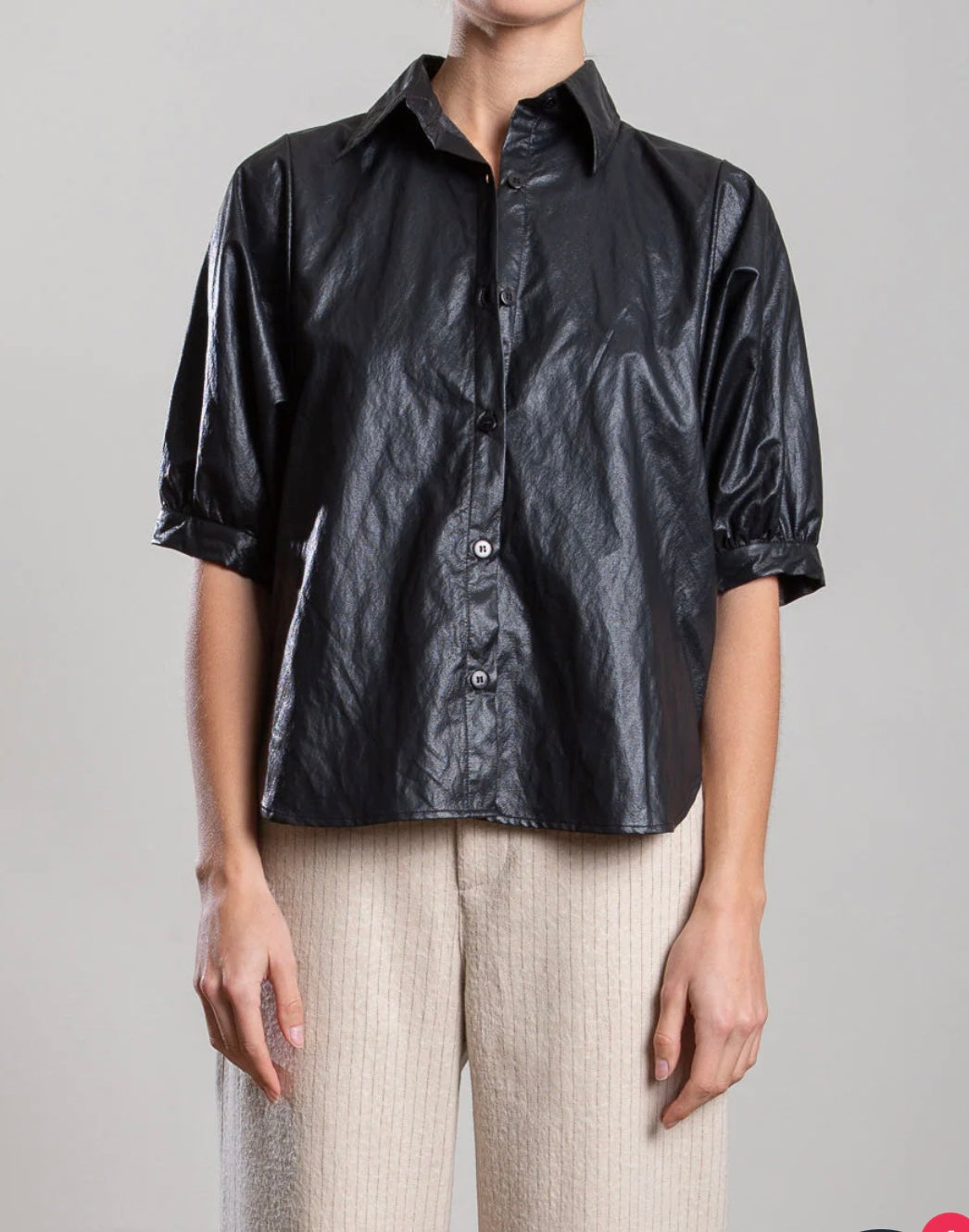 PHARAOH Claude Shirt Faux Leather