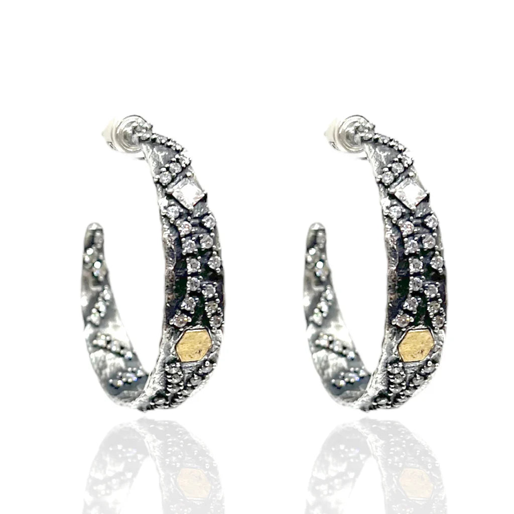 TAT2 DESIGNS Vintage Silver Cosa Hoops