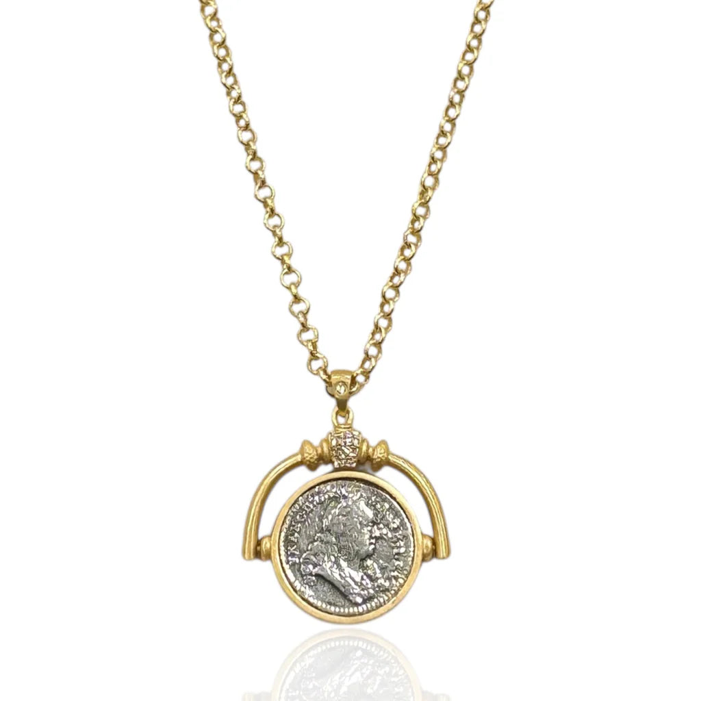TAT2 DESIGNS Gold Sol Spinner Necklace 28”-30”