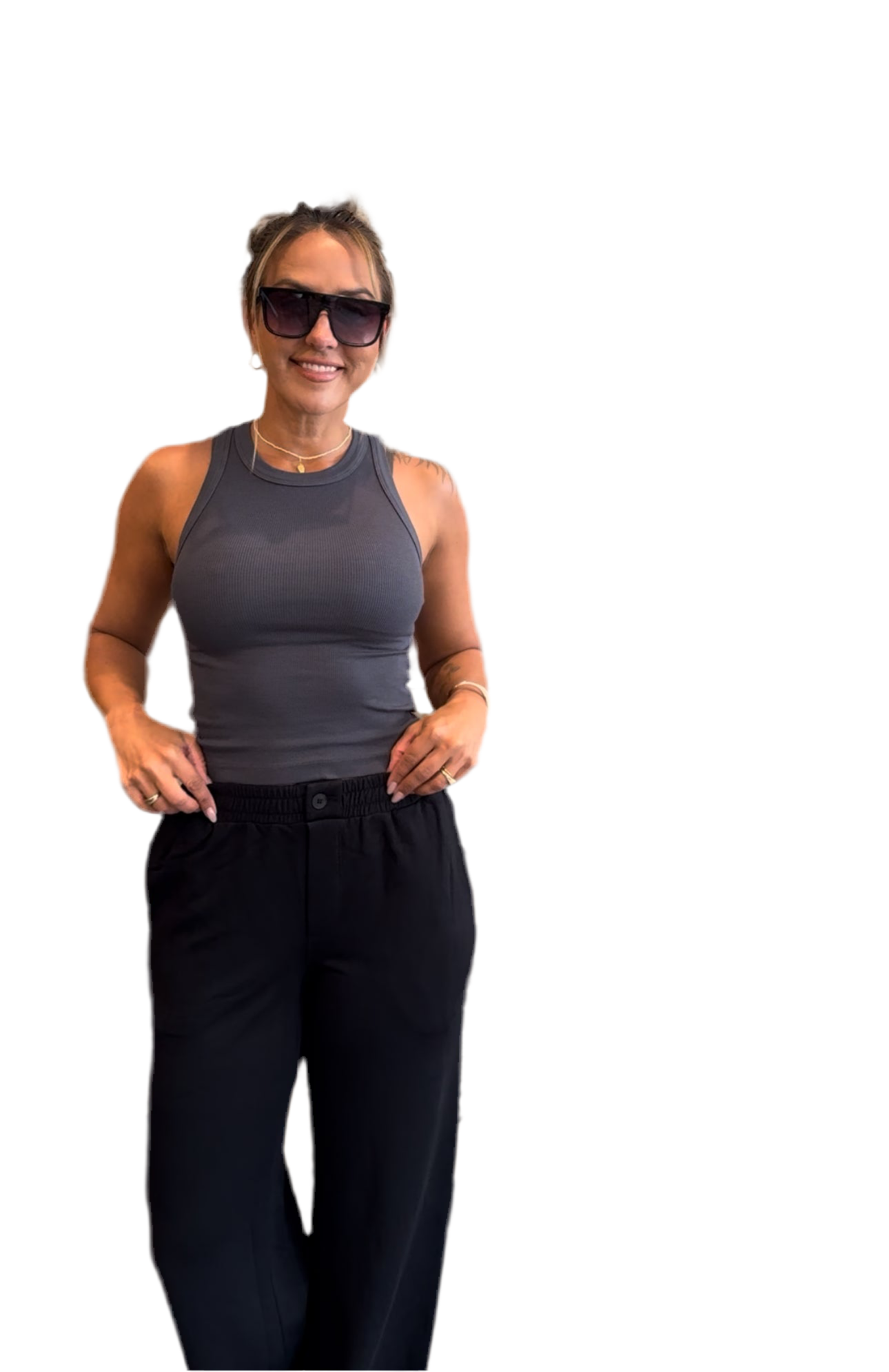 STATESIDE Fleece Trouser Black