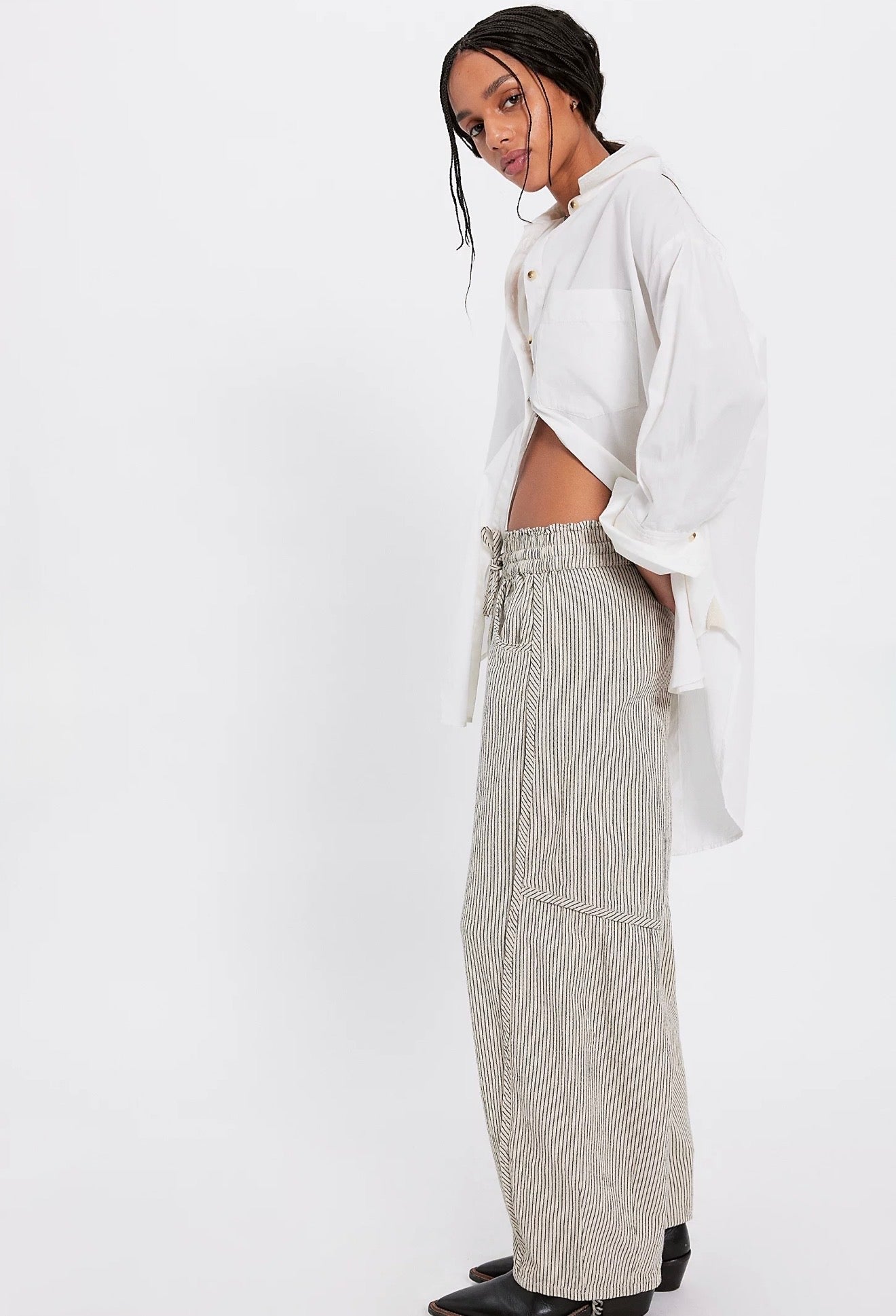 FREE PEOPLE Something Good Pant Ivory Combo