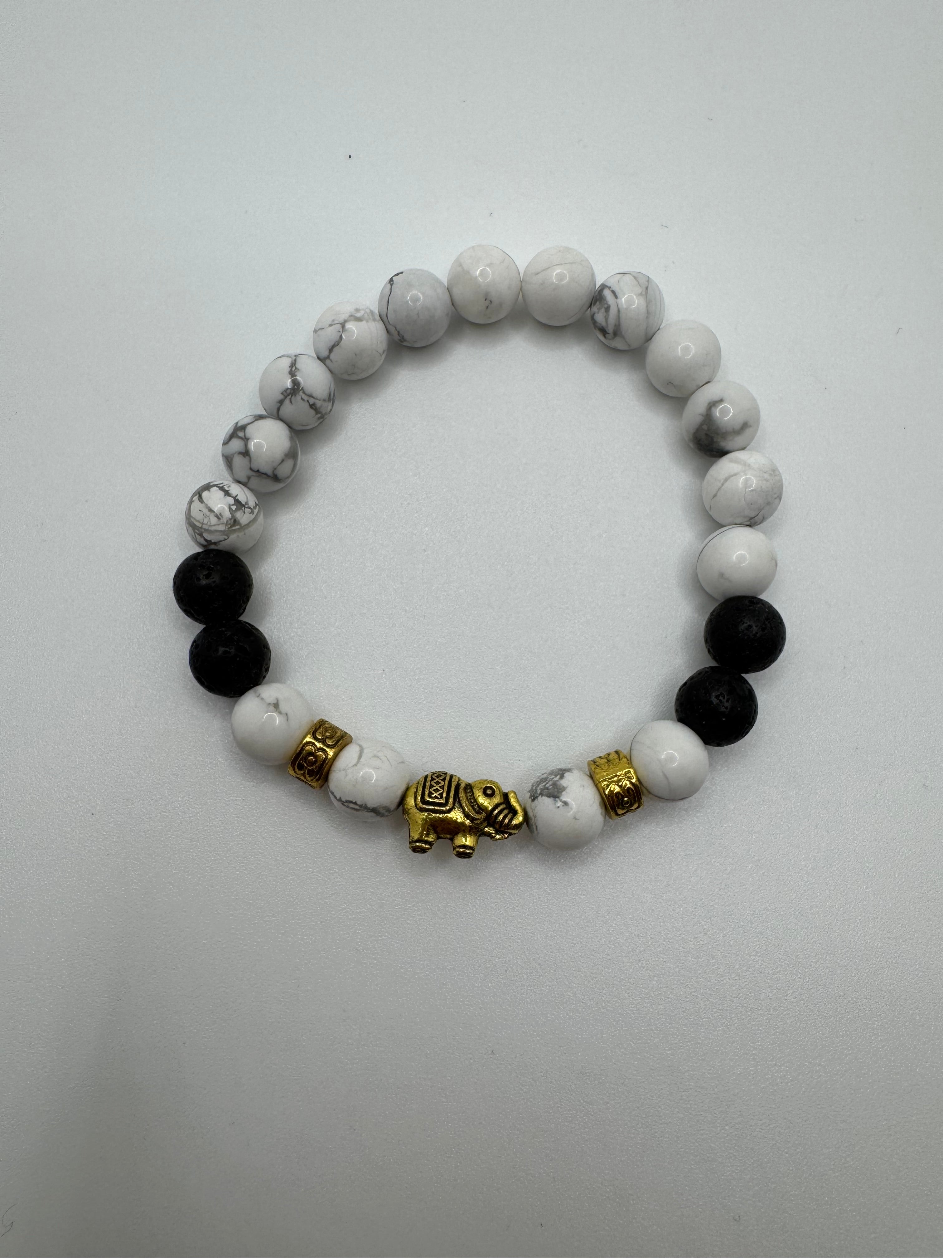 KRISTENS Sculpted Elephant Bead Bracelet
