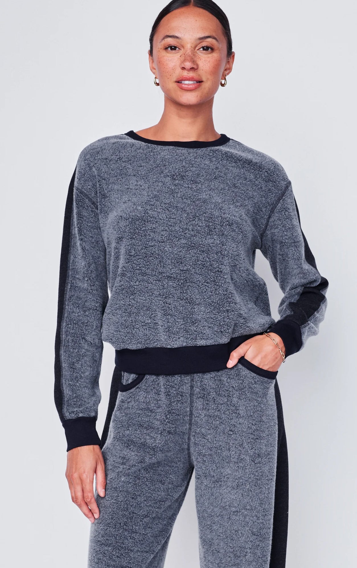 STATESIDE Plush Fleece Crewneck Pullover