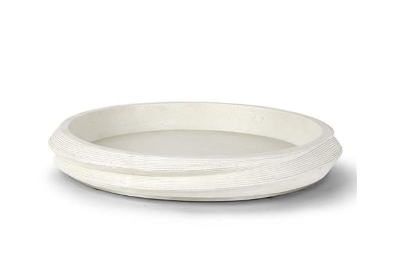 White Palecek Argos Decorative Tray-The Life ™ Boutique | Westfield, NJ-The Life ™ Boutique | Westfield, NJ