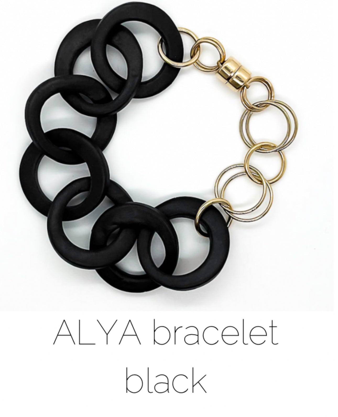 matte porcelain design Ayla bracelet black