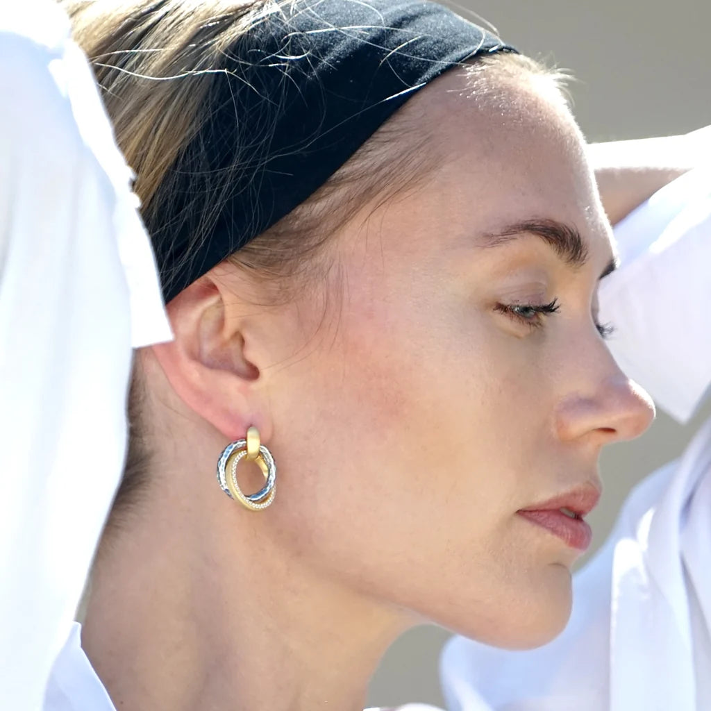 TAT2 DESIGNS Mixed Metal Trinity Earrings
