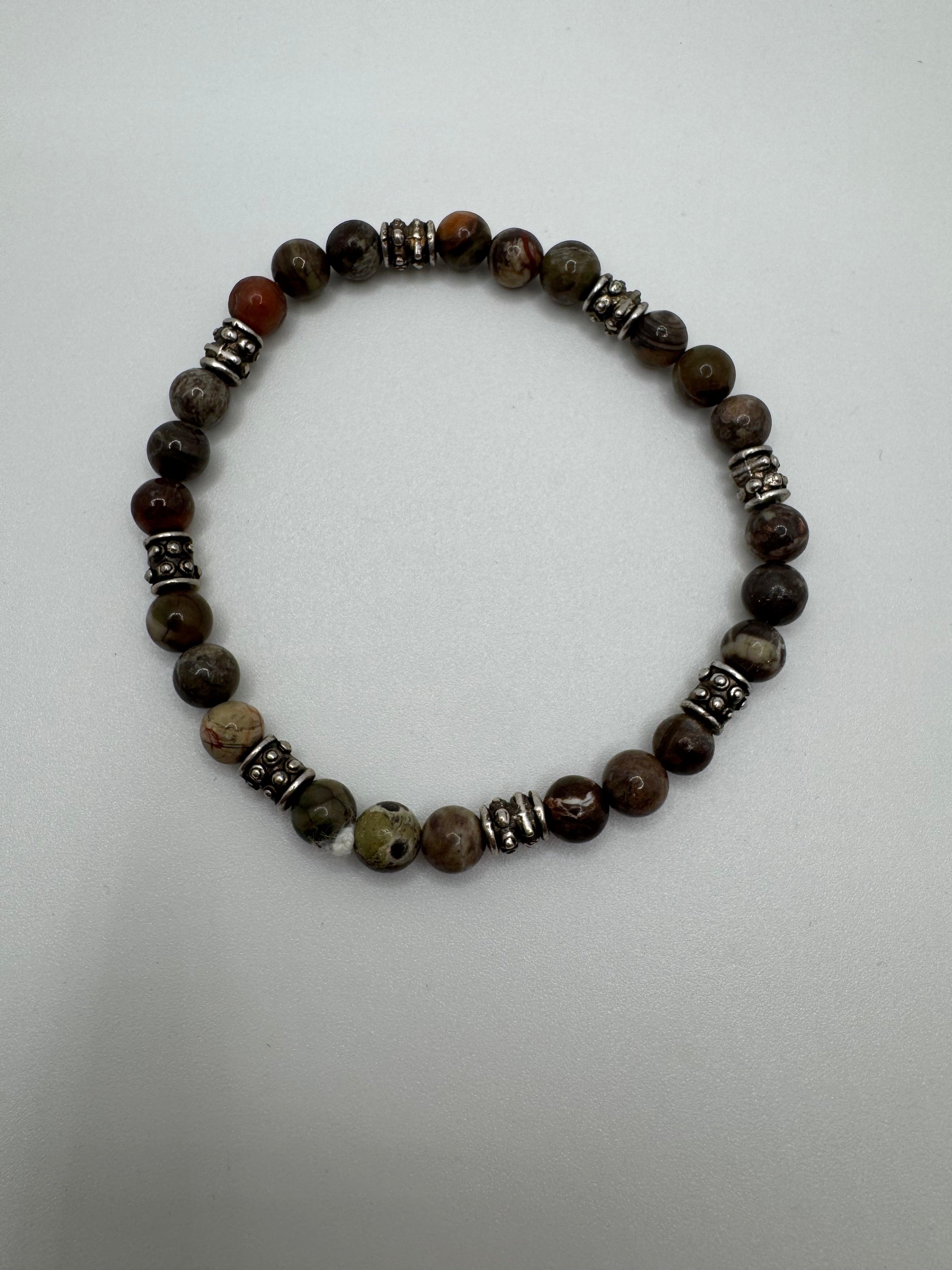KRISTENS Earth Tone Stone Beaded Bracelet