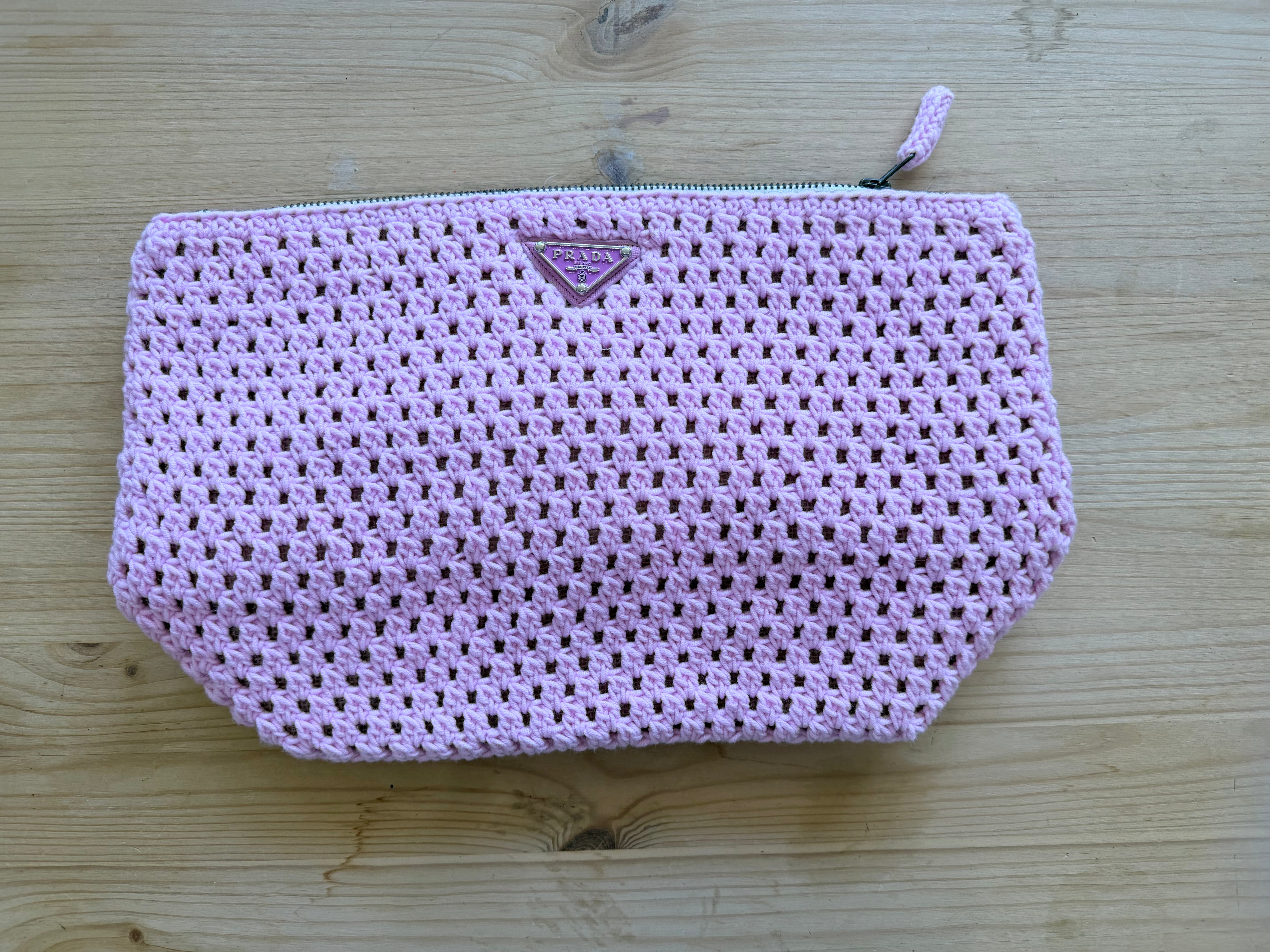 BUYTHEBAGG Prada Crochet Clutch