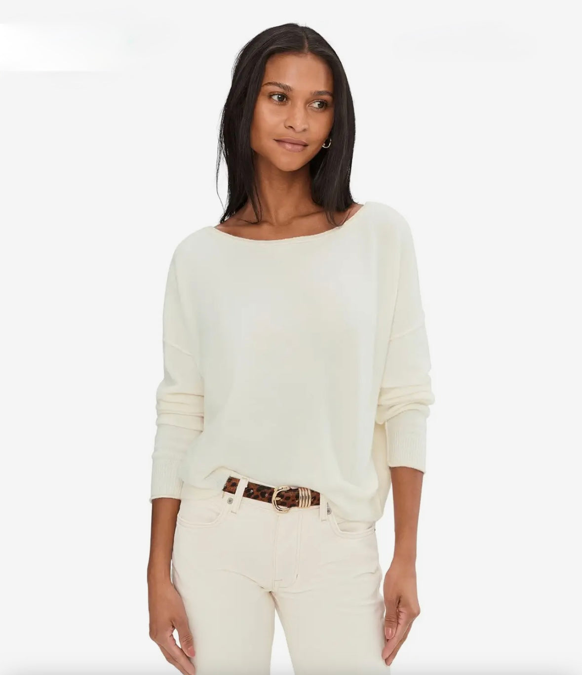 FREE PEOPLE See Me Pullover in White