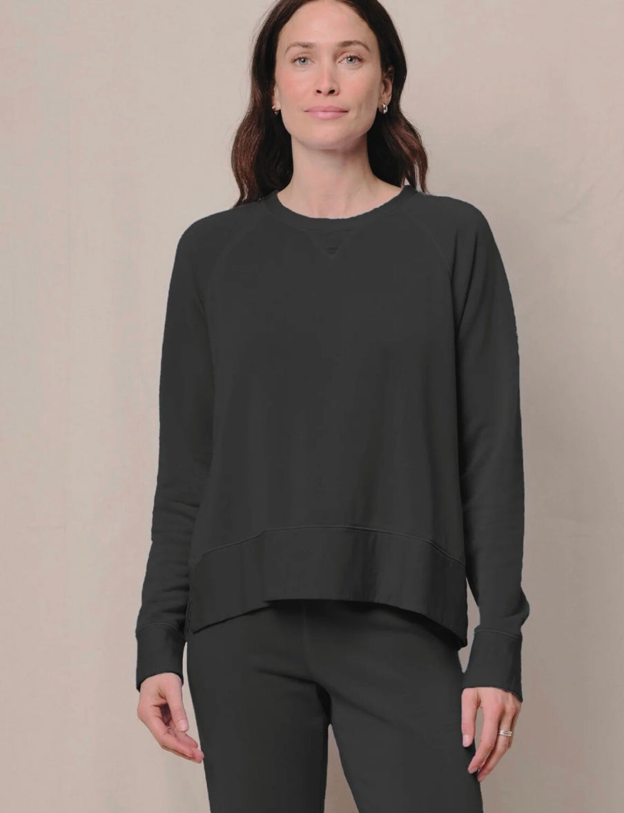 STATESIDE Softest Fleece Raglan Side Slit Sweatshirt