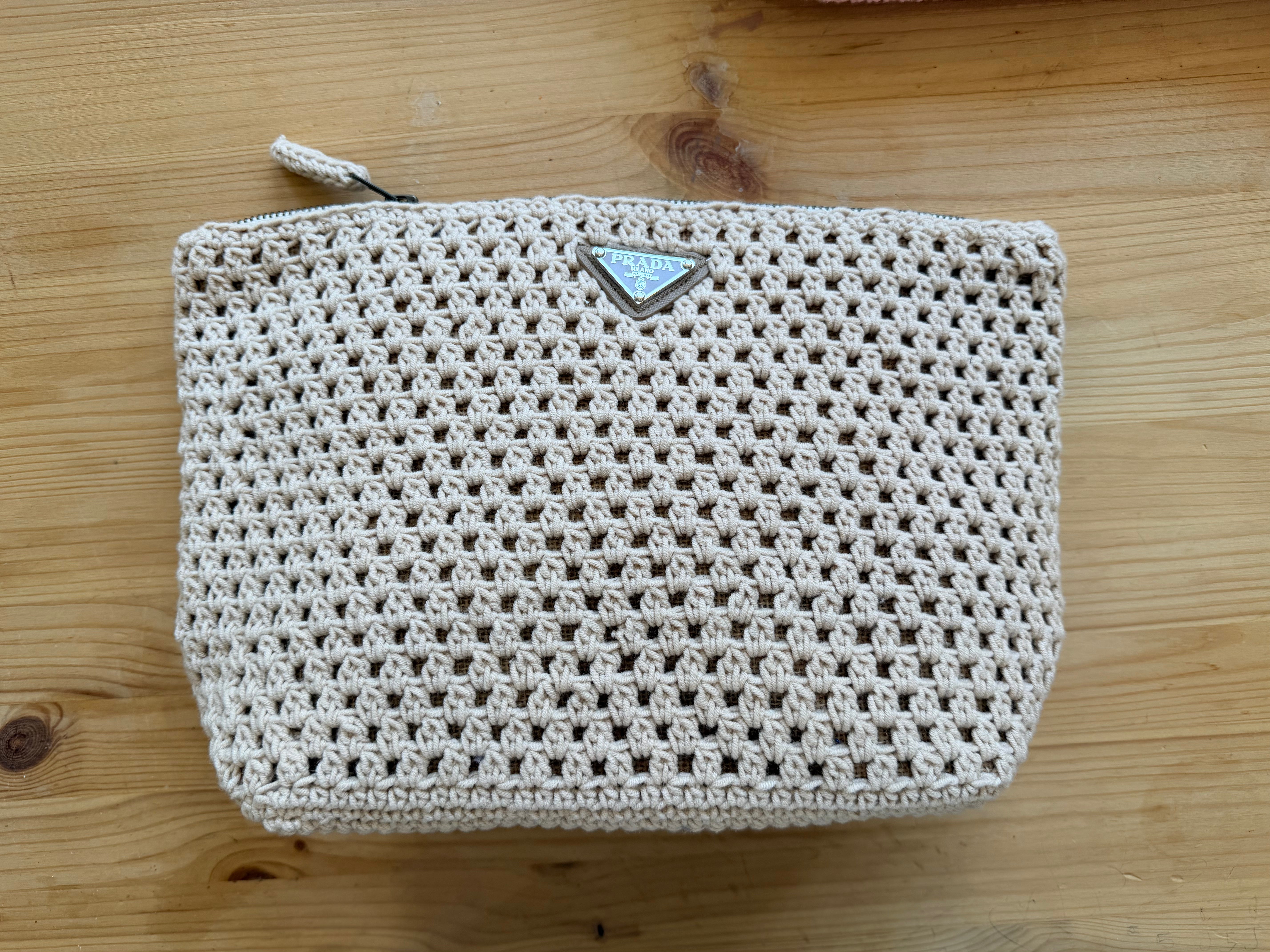BUYTHEBAGG Prada Crochet Clutch