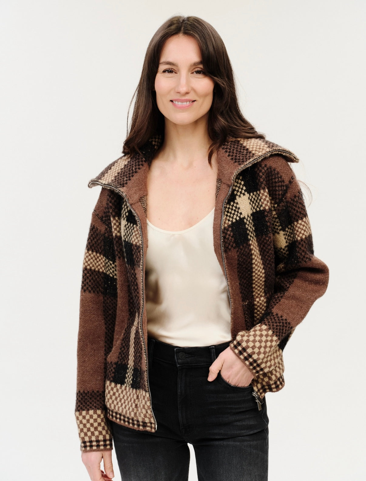 *PREORDER* SIX/FIFTY Cypress Plaid Collared Zip-up
