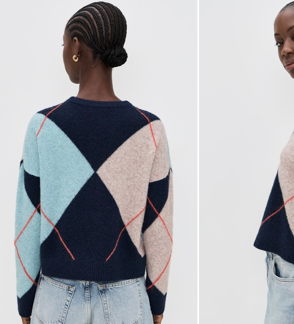 STATESIDE Argyle Crewneck Sweater