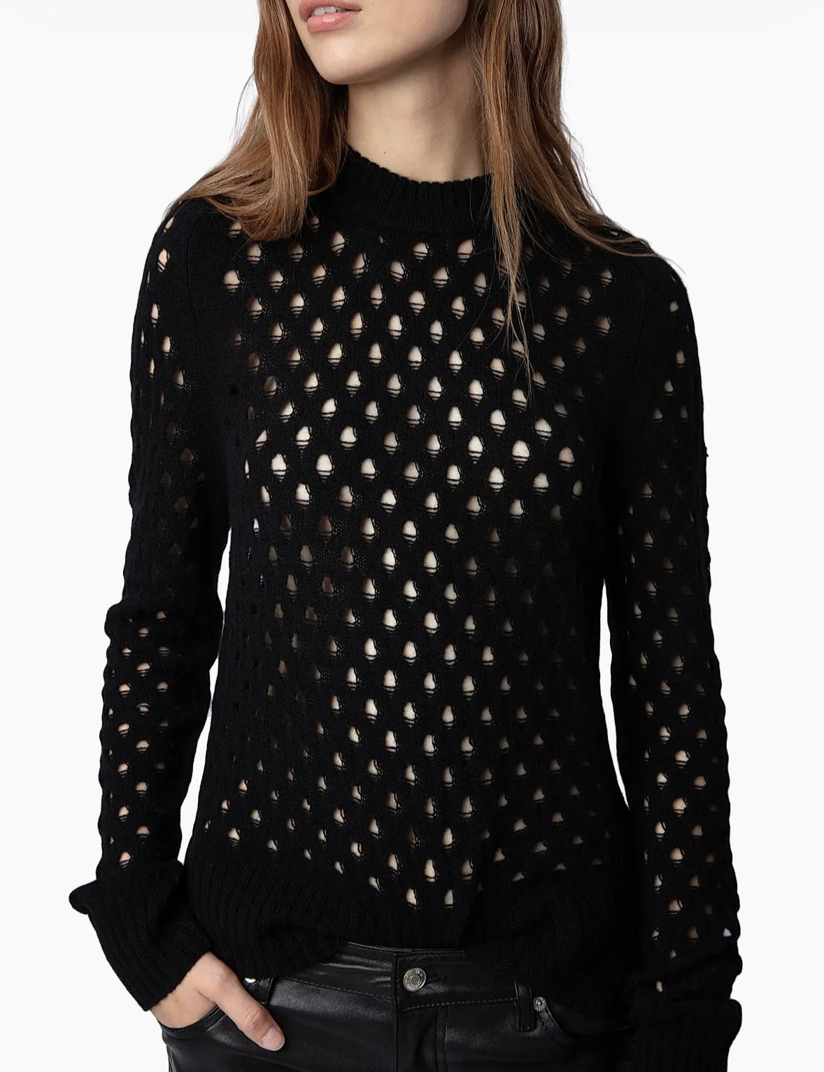 ZADIG & VOLTAIRE Lili Rc Destroyed Cashmere Sweater