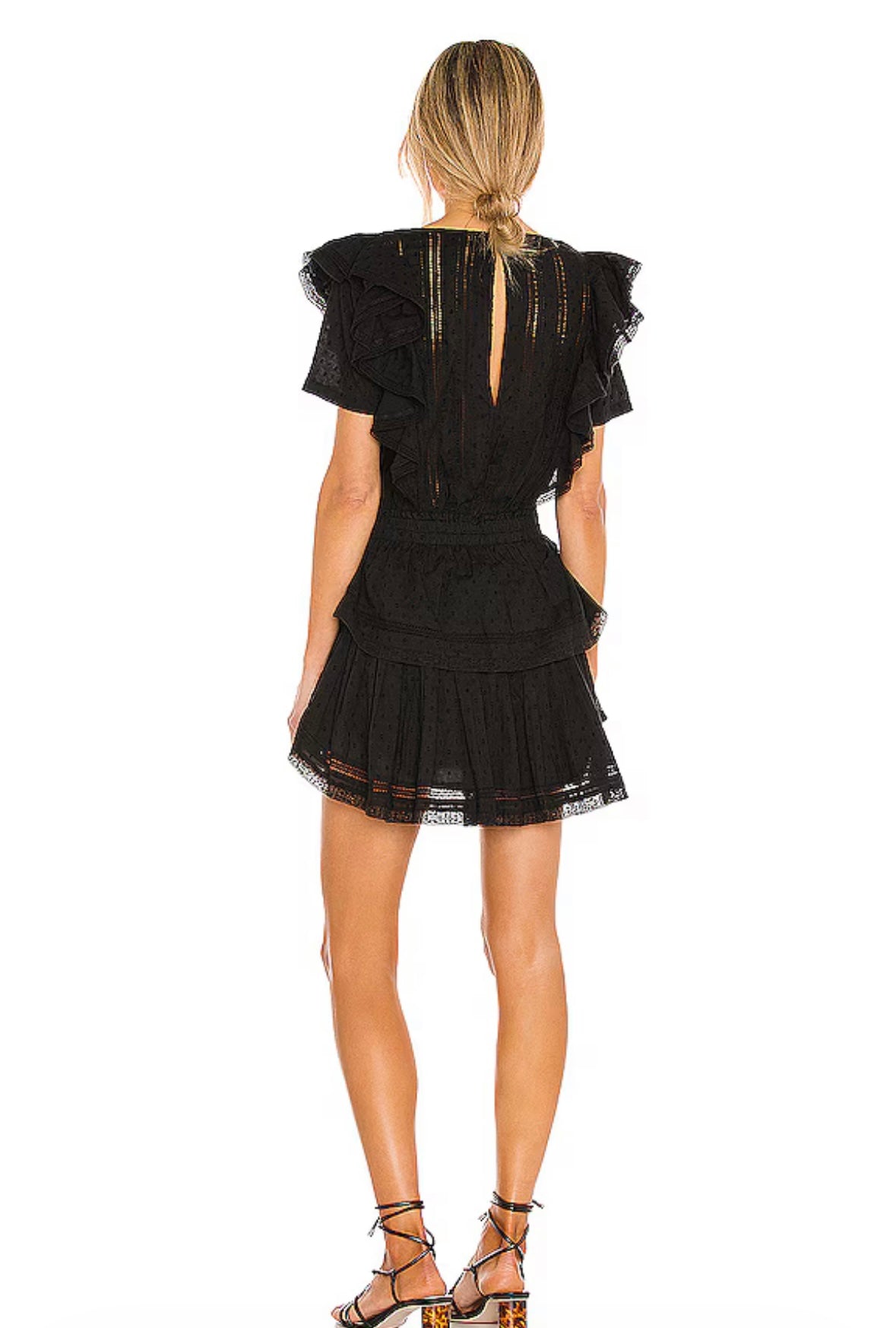 LOVE SHACK FANCY Black Natasha Dress