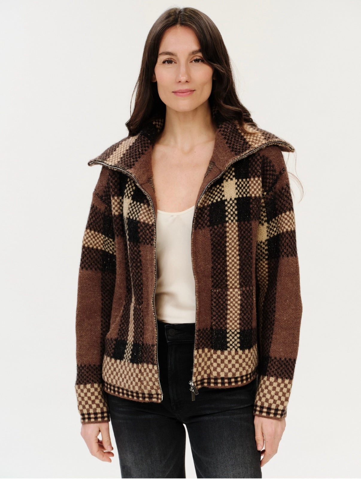 *PREORDER* SIX/FIFTY Cypress Plaid Collared Zip-up