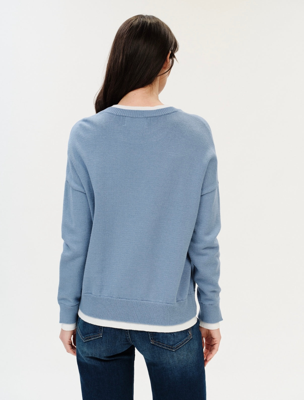 *PREORDER* SIX/FIFTY Mar Double Layer Notched Sweater