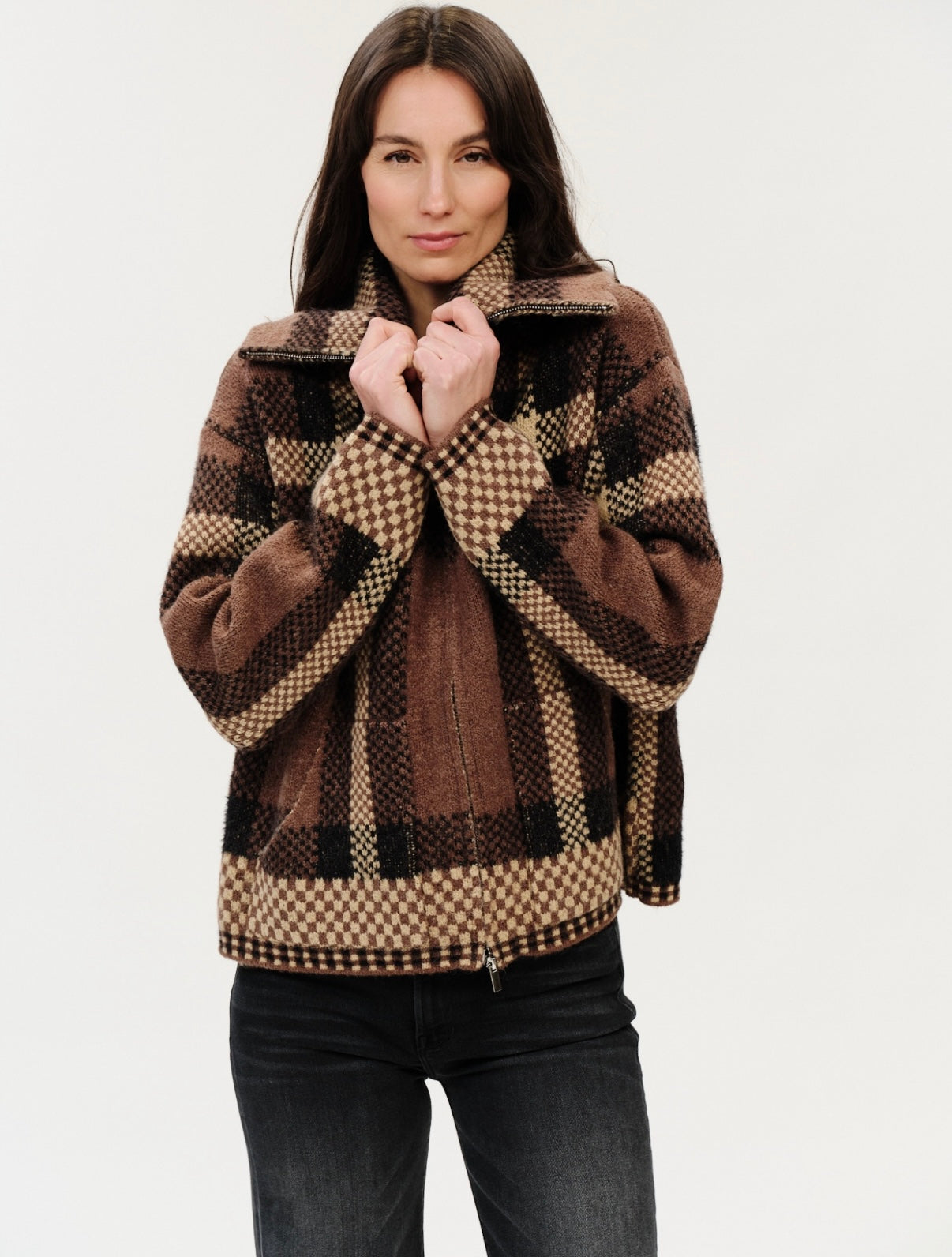 *PREORDER* SIX/FIFTY Cypress Plaid Collared Zip-up