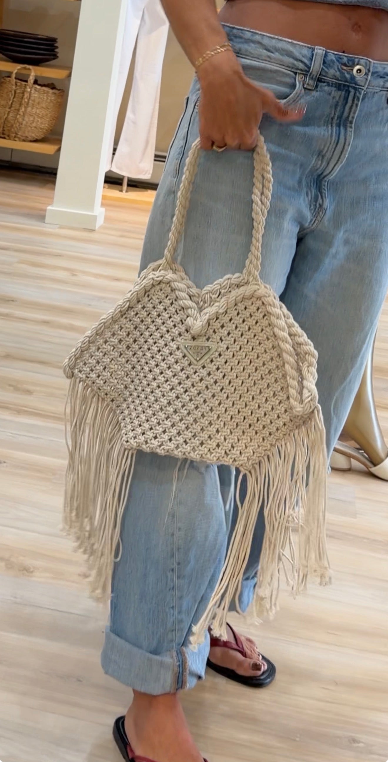 Prada Crochet Tote
