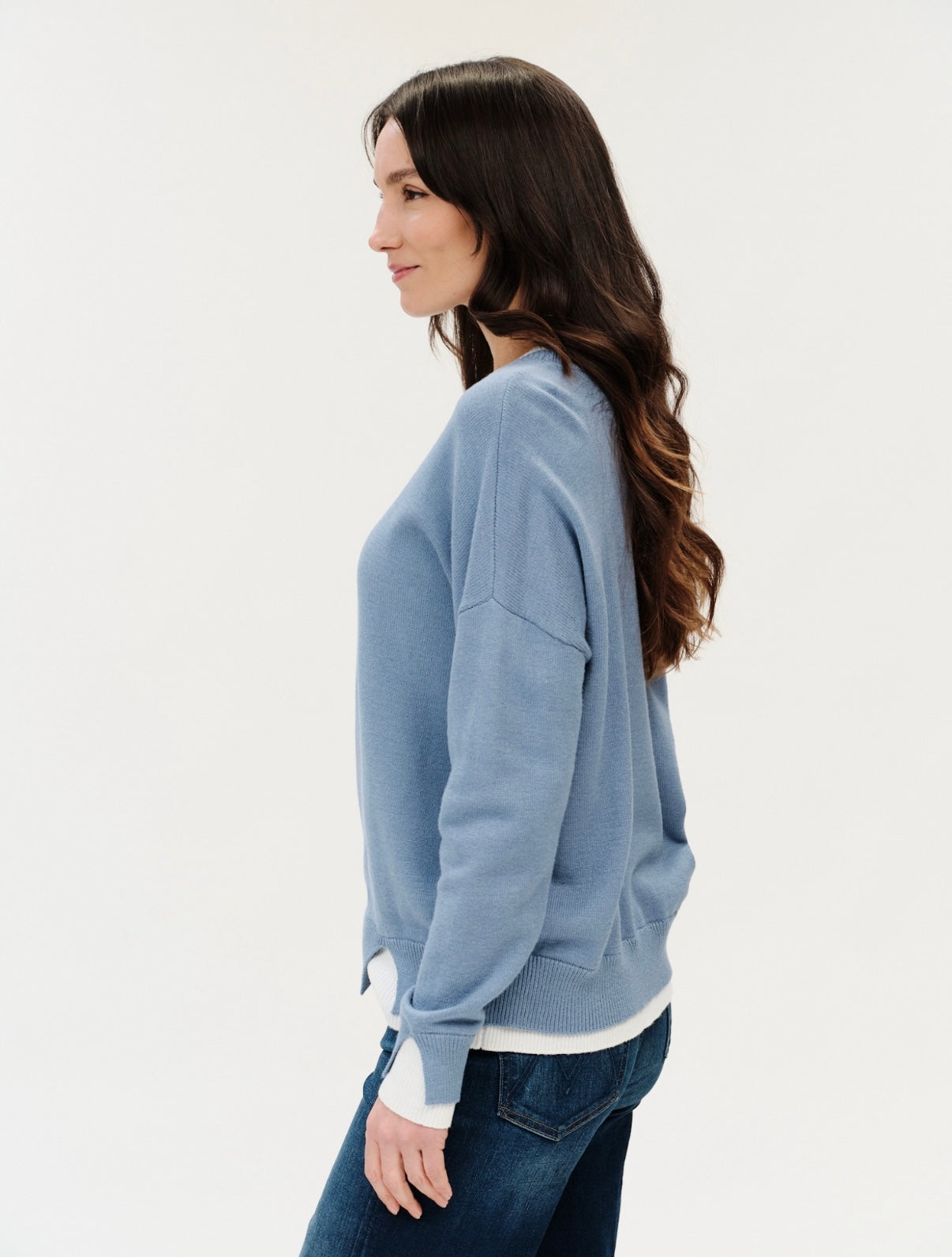 *PREORDER* SIX/FIFTY Mar Double Layer Notched Sweater