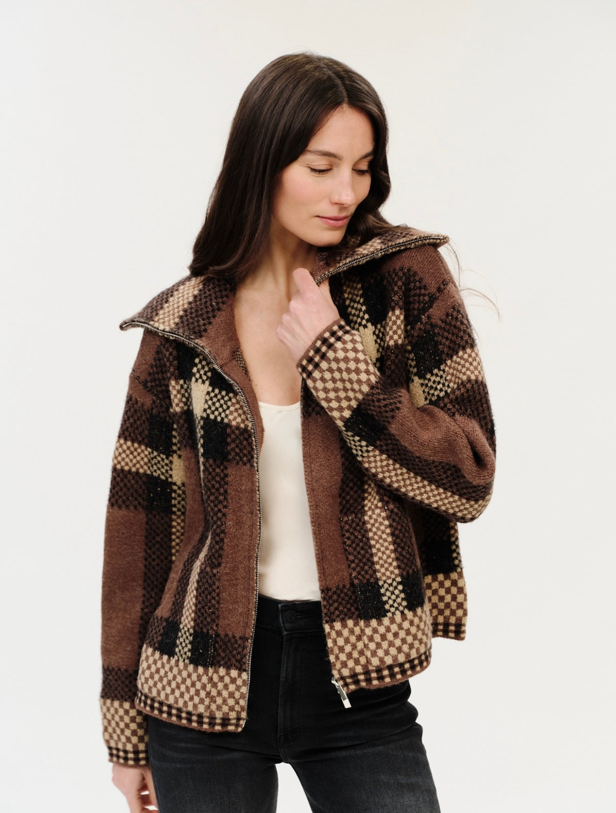 *PREORDER* SIX/FIFTY Cypress Plaid Collared Zip-up