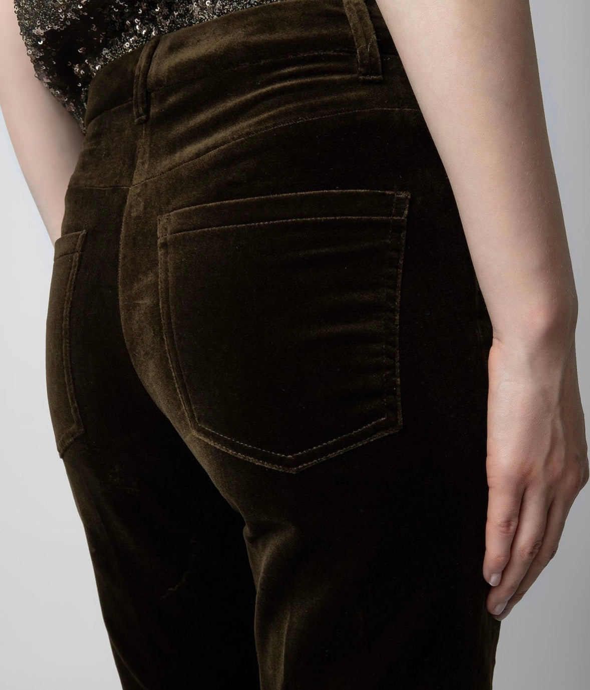 ZADIG & VOLTAIRE Pistol Velvet Pant Kaki