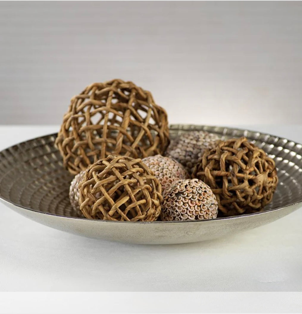 The Zodax Water Hyacinth Twisted Decorative Ball